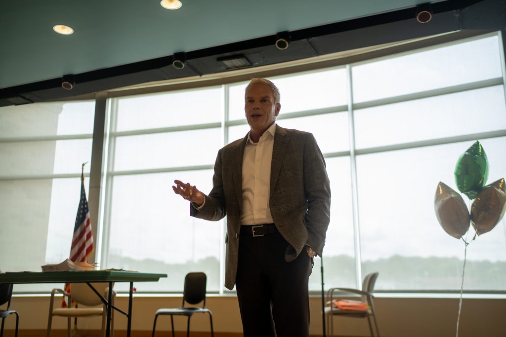 Brad Smith speak with CKES Staff