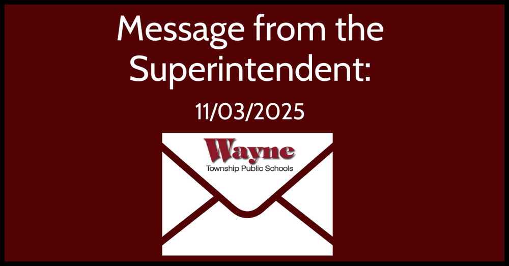Message from the Superintendent