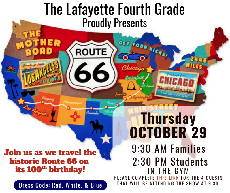 4th grade performance oct 29th route 66
