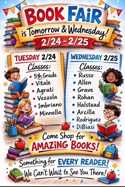 Book for Tomorrow and Wednesday