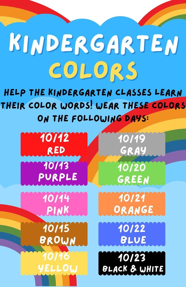 kindergarten colors