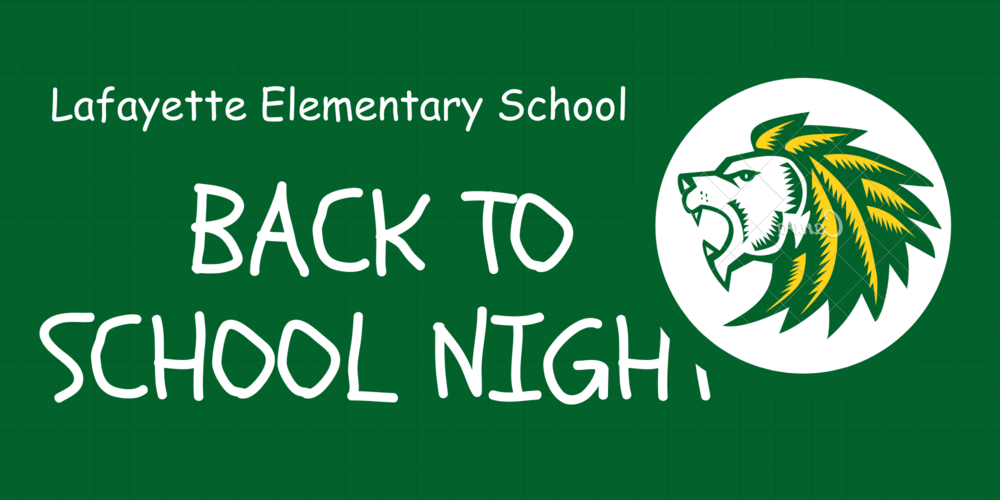 Back to School Night with Lion Logo