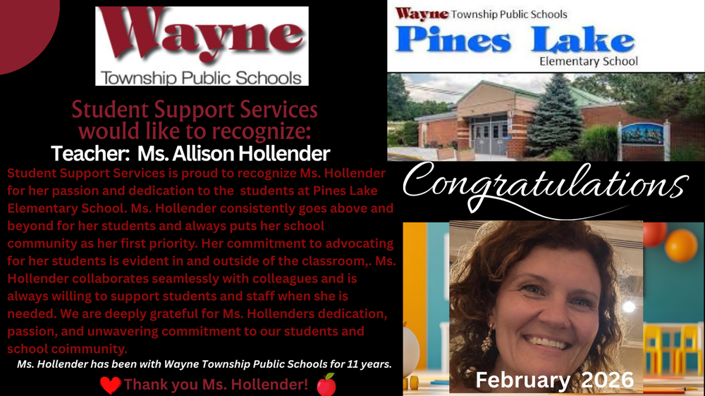 Ms. Hollender SSS Educator of the Month