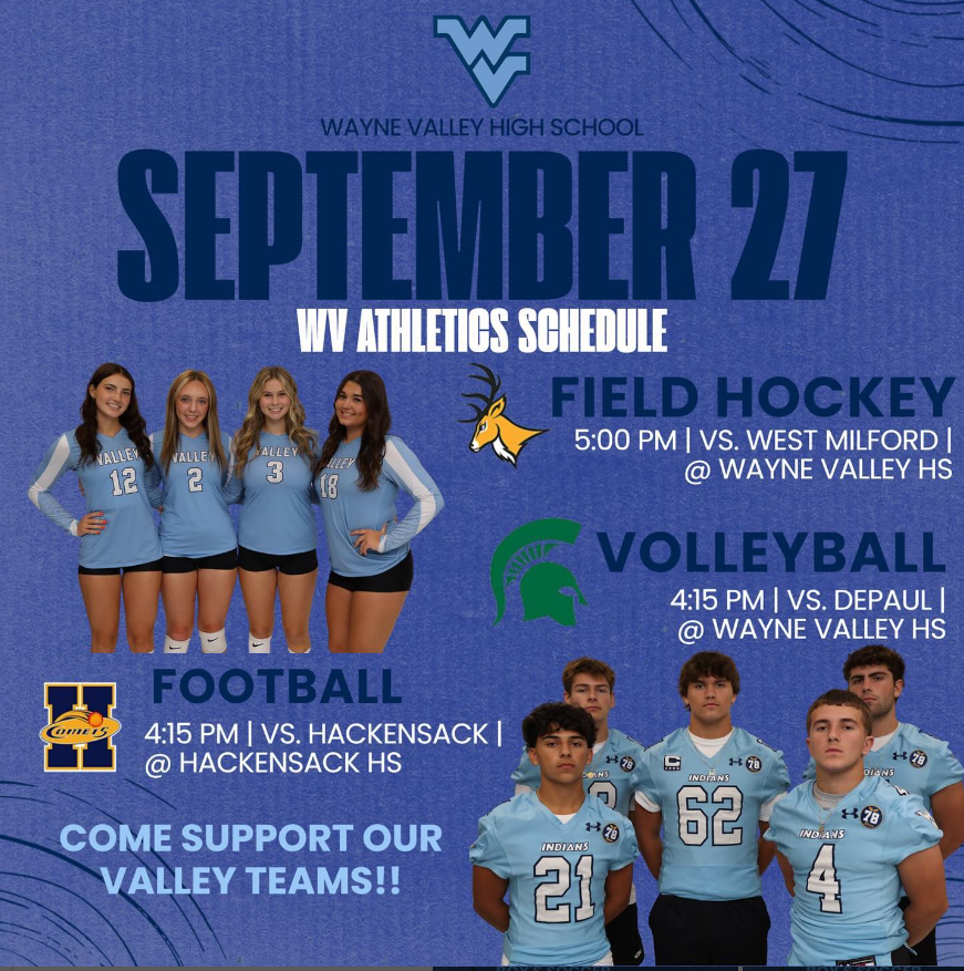 9/27/2024 games Cheer on our Wayne Schools Township Public Schools Teams! #wayneschoolsnj #waynehillshs #waynehillsathletics #PatriotPride #waynevalleyhs #waynevalley_athletics #ValleyPride #gowayneschoolsnj