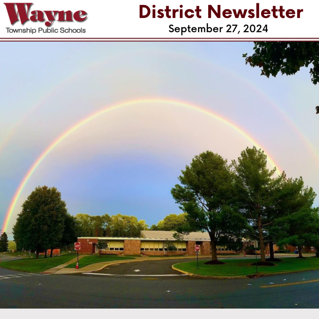 Read about the start of the 2024-2025 school year in the Wayne Township Public Schools Newsletter. Also featured: Rainbow lab, Book Cafe, Pep Rally, and even a flash back of the first day of school! Click here to read: bit.ly/3By8D00 #wayneschoolsnj #preakness_ecc #ap_terhune_elementary #jamesfallonfalcons #jfk_bulldogs #lafayette_lions #packanackpenguins #pines_lake_cougars #randall_carter_cardinals #ryersonhuskies #theunisdeyelementaryschool #anthonywaynemiddleschool #gwms.eagles #scms_media #waynehillshs #waynevalleyhs