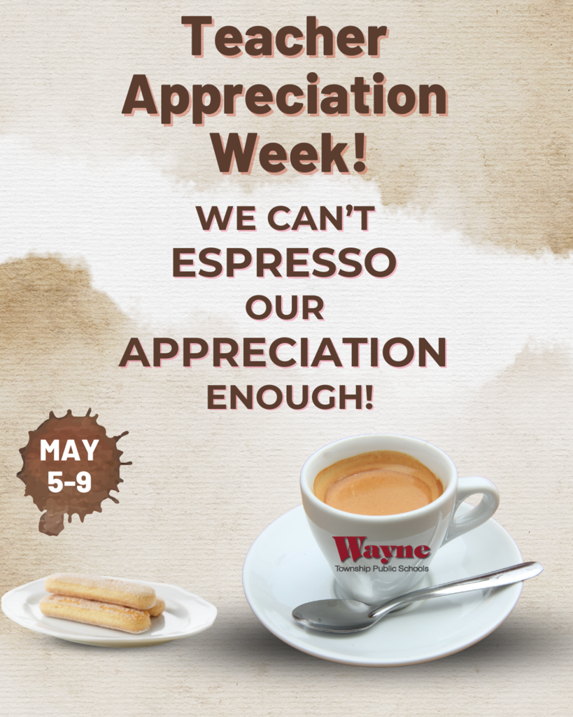 Education is the most powerful weapon which you can use to change the world. —Nelson Mandela THANK YOU to all of our AMAZING Wayne Township Public School teaching staff! Happy Teacher Appreciation Week!