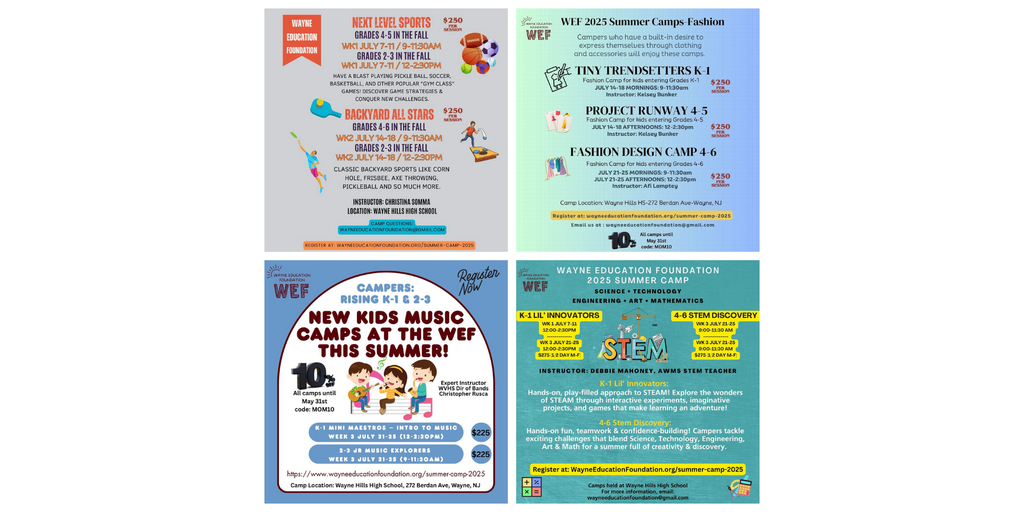 There's still time to register for WEF Summer Camp! Visit www.waynefoundationeducation.org/summer-camp-2025 for more information