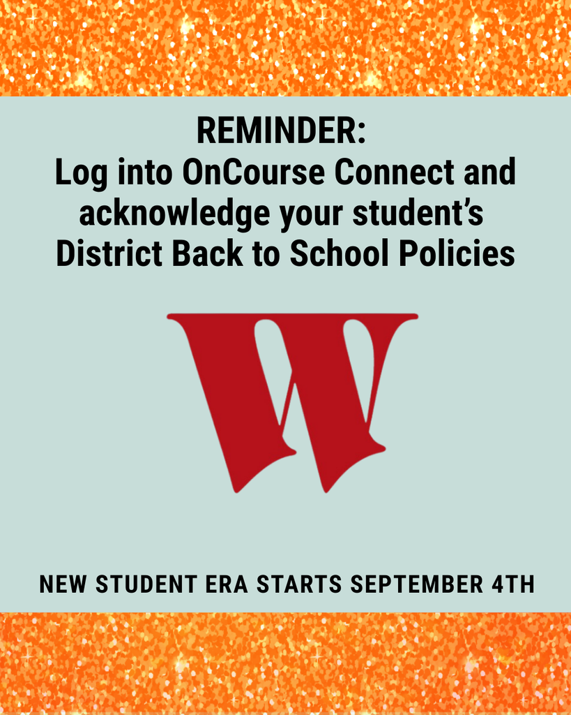 One Primary Parent or Guardian will need to complete the Annual Registration/Back to School Form process by acknowledging the 25/26 Back to School Forms and Policies in order to access that information. Log in and accept the forms now. Important Back to School dates for all levels and directions to the Annual Registration/Back to School Form Acknowledgement process can be found HERE: https://www.wayneschools.com/o/wayne-township-psd/page/back-to-school-information Student schedules and teacher name(s) for 2025-2026 will be available on the following dates after 3pm on the Student Info tab of OnCourse Connect: August 21 - High Schools August 26 - Middle Schools August 27 - Elementary Schools & PECC