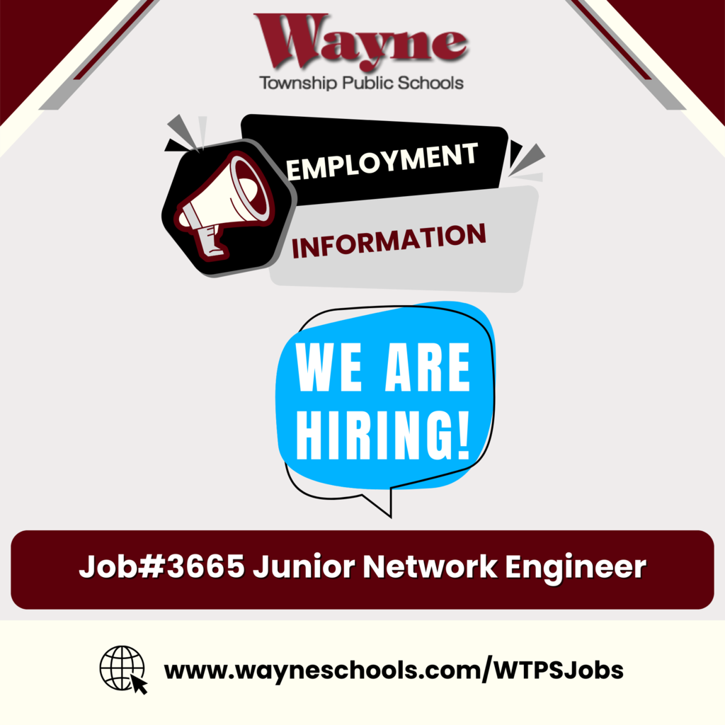 We Are Hiring - Job#3665 Junior Network Engineer
