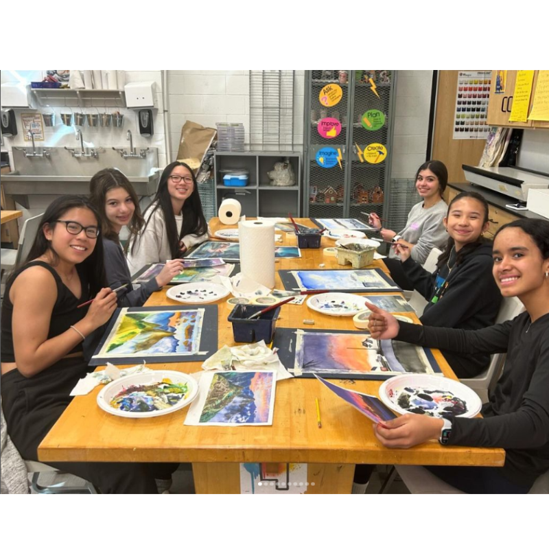 Yesterday, the 8th Grade Advanced Art students participated in a watercolor workshop where they worked alongside Watercolorist, Joel Popadics. Some are unfinished, but all are beautiful.