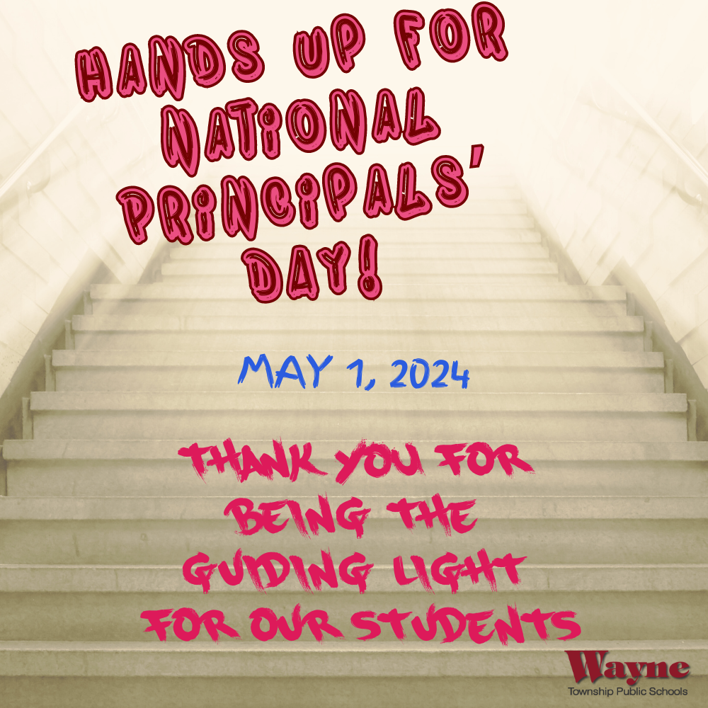 Celebrating our Wayne Township Public Schools Principals! #wayneschoolsnj #preakness_ecc #ap_terhune_elementary #jamesfallonfalcons #jfk_bulldogs #lafayette_lions #packanackpenguins #pines_lake_cougars #randall_carter_cardinals #ryersonhuskies #td_tornadoes #anthonywaynemiddleschool #gwms.eagles #scmswildcats #waynehillshs #waynevalleyhs