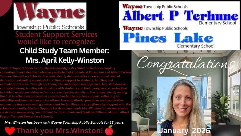 Ms. Kelly Winston SSS Educator of the Month