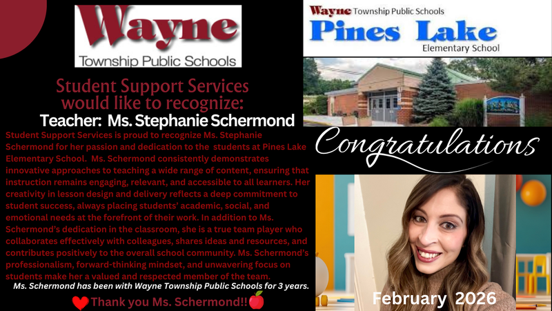 Ms. Schermond SSS Educator of the Month