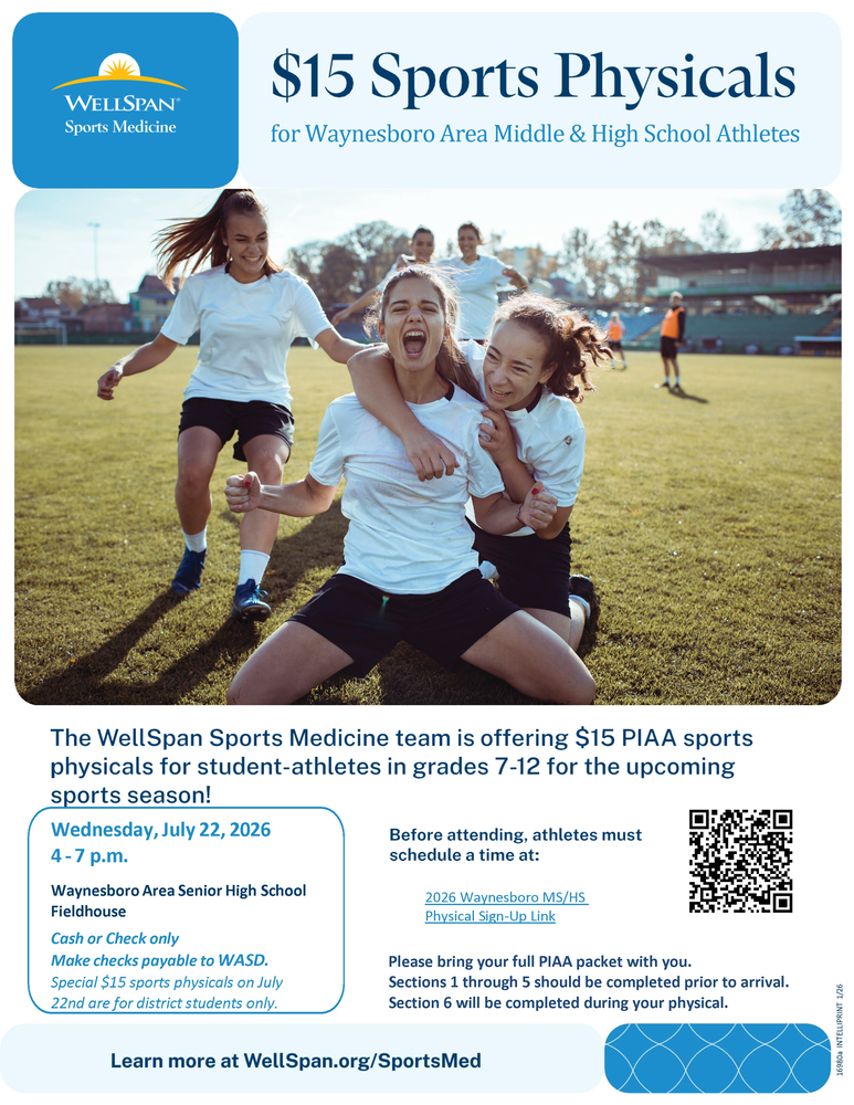 2026-2027 WellSpan Athletic Physicals