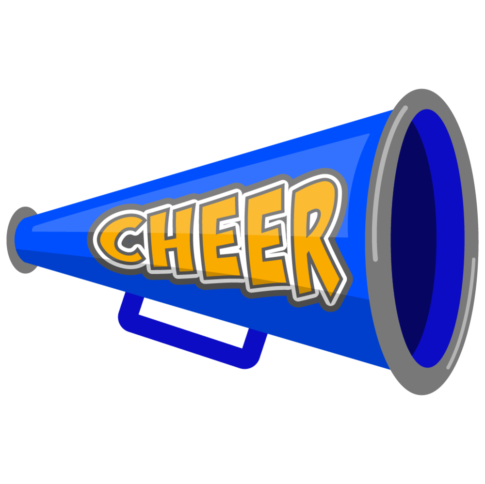 Blue and gold megaphone