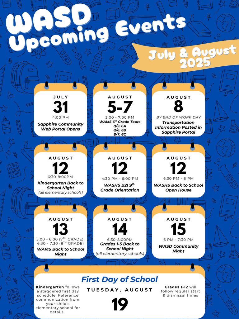 WASD Upcoming Events