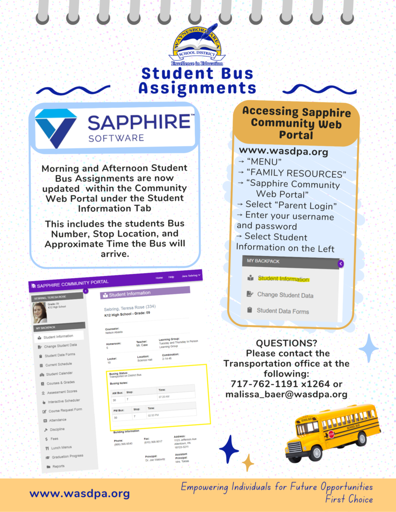 Student Bus Assignments Released
