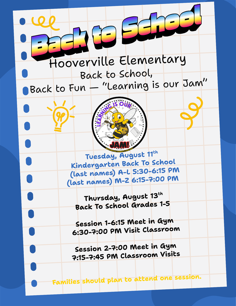 Hooverville Back to School Night 2026