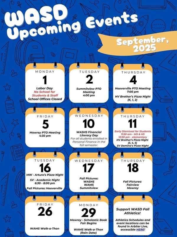 WASD September Events, 2025