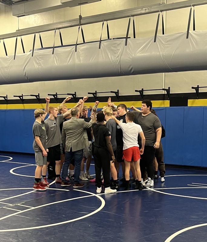 Wrestlers chanting Go Boro!