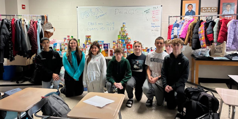 FBLA students with coats