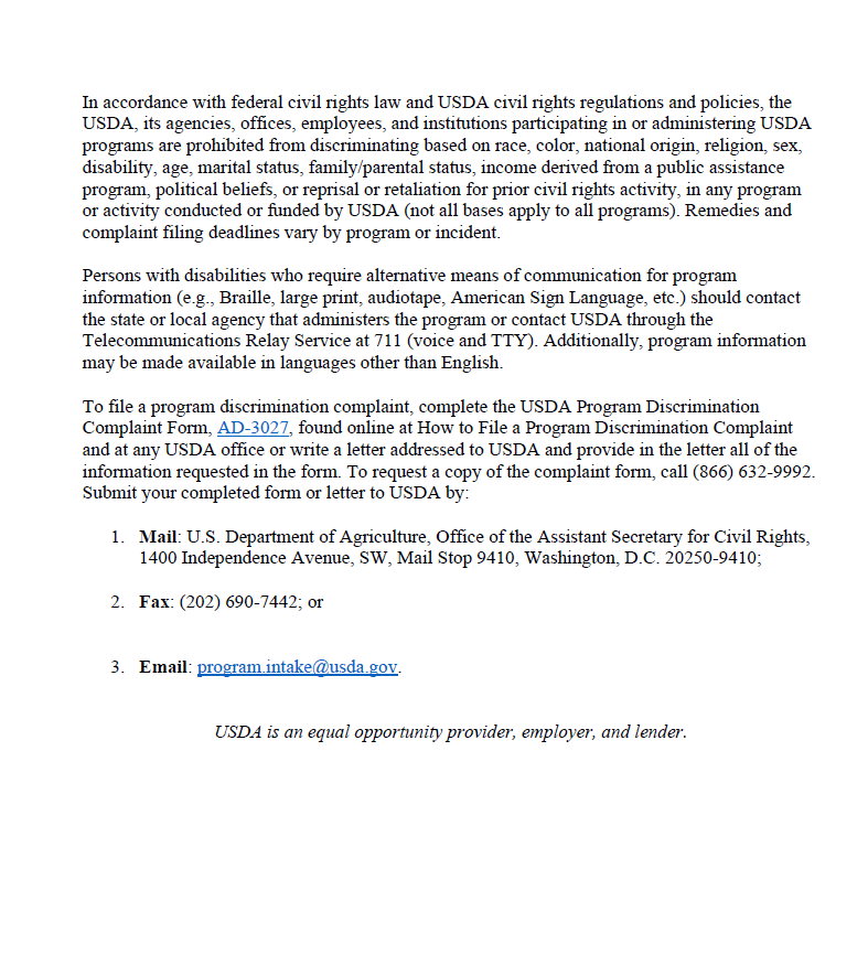 food program info
