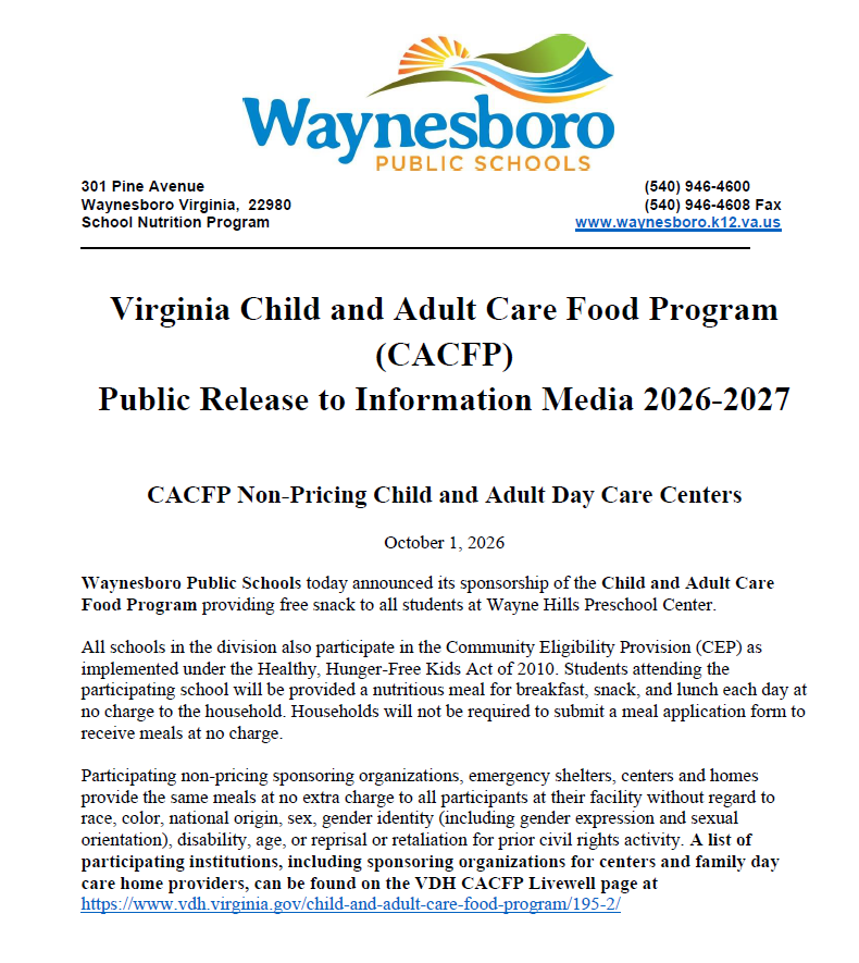 food program info
