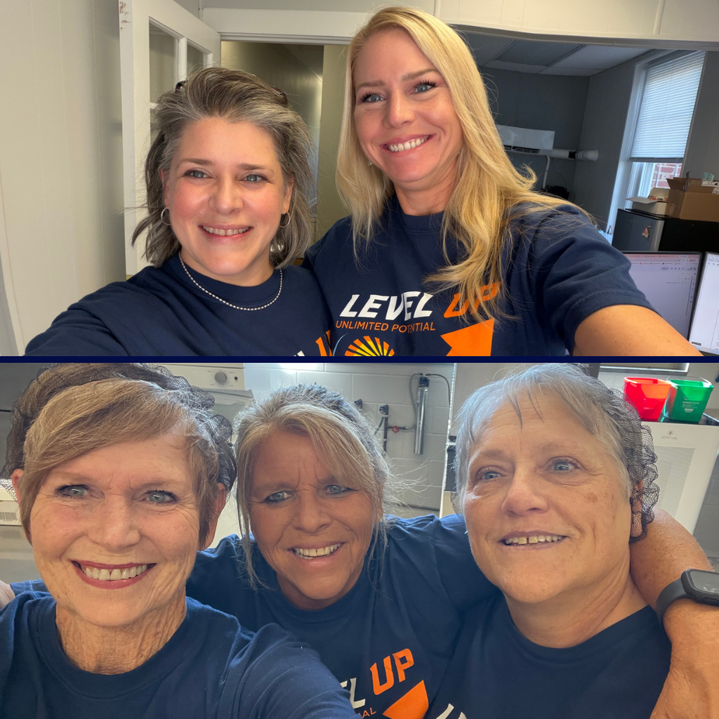 Waynesboro Public Schools staff members proudly wear their WPS Level Up shirts as part of Level Up Friday, a division-wide opportunity to celebrate school spirit, unity, and WPS pride.