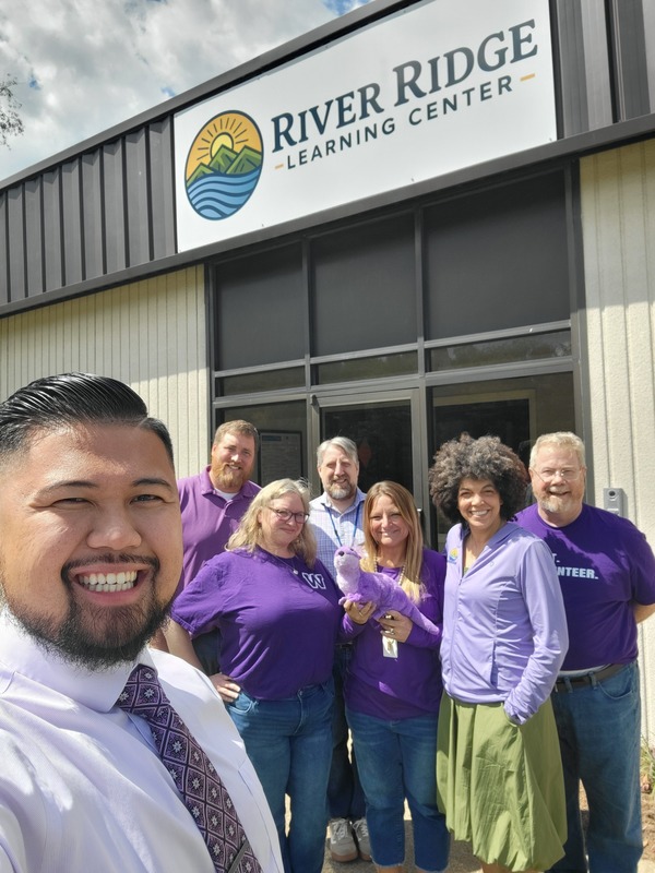 River Ridge Learning Center Faculty & Staff Wear Purple for National Recovery Month.