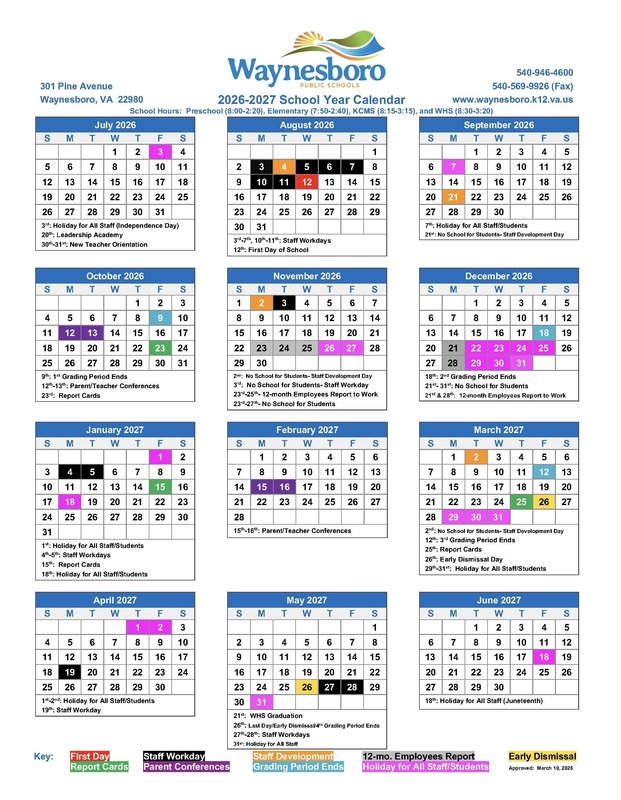 26-27 School Calendar