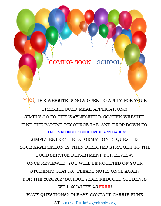 Free & Reduced Meal Applications