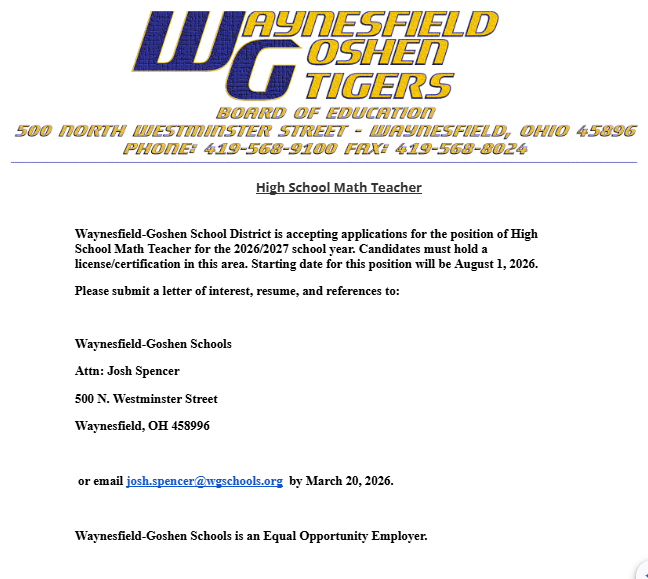 High School Math  Teacher 