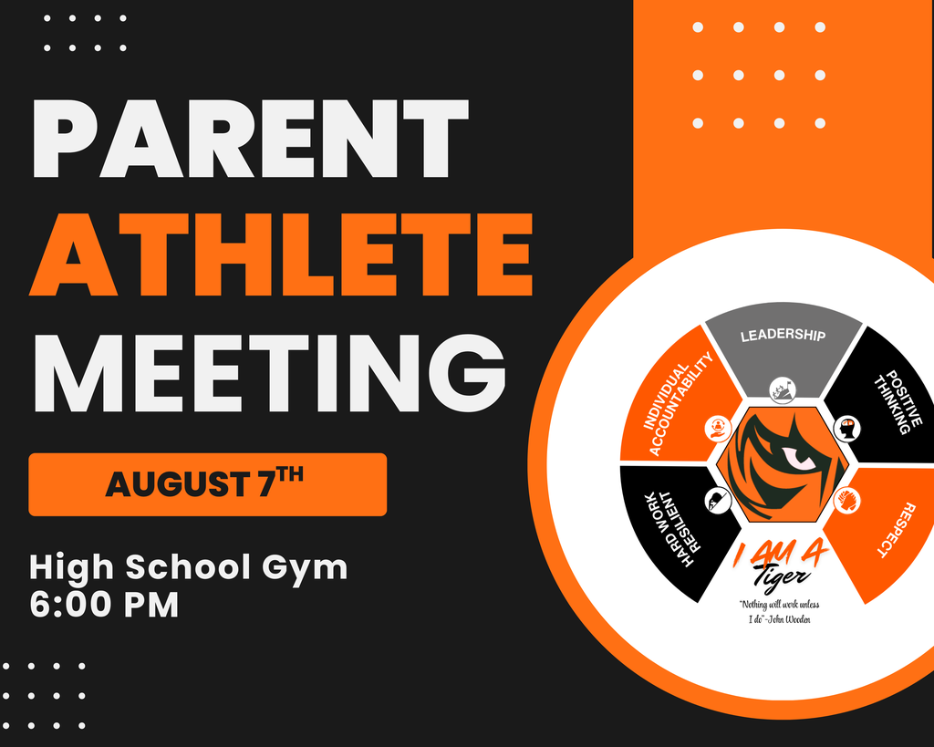 Parent athlete meeting is at 6 p.m. tonight (Aug. 7, 2025)