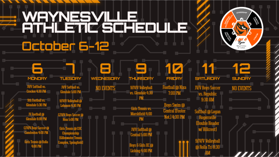 Schedule Oct 6-12