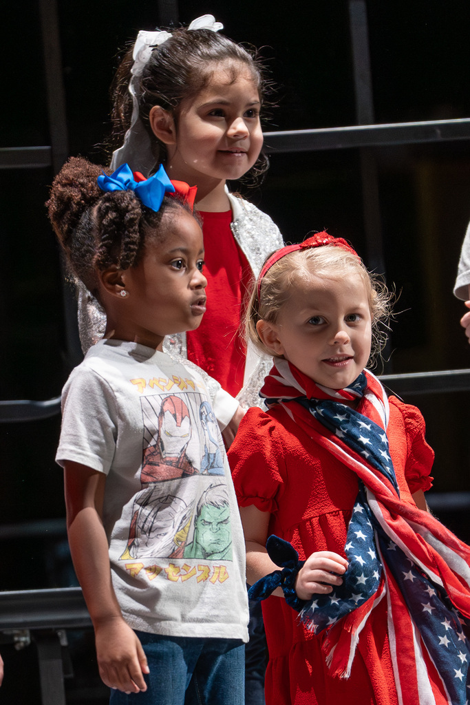 Preschool students perform a Veterans Day Program on Nov 3, 2025
