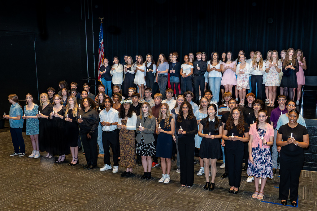 NHS inducation ceremony at Waynesville High School November 2025
