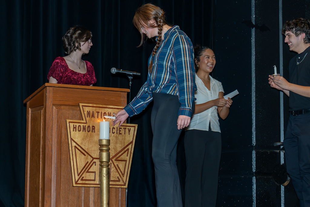 NHS inducation ceremony at Waynesville High School November 2025