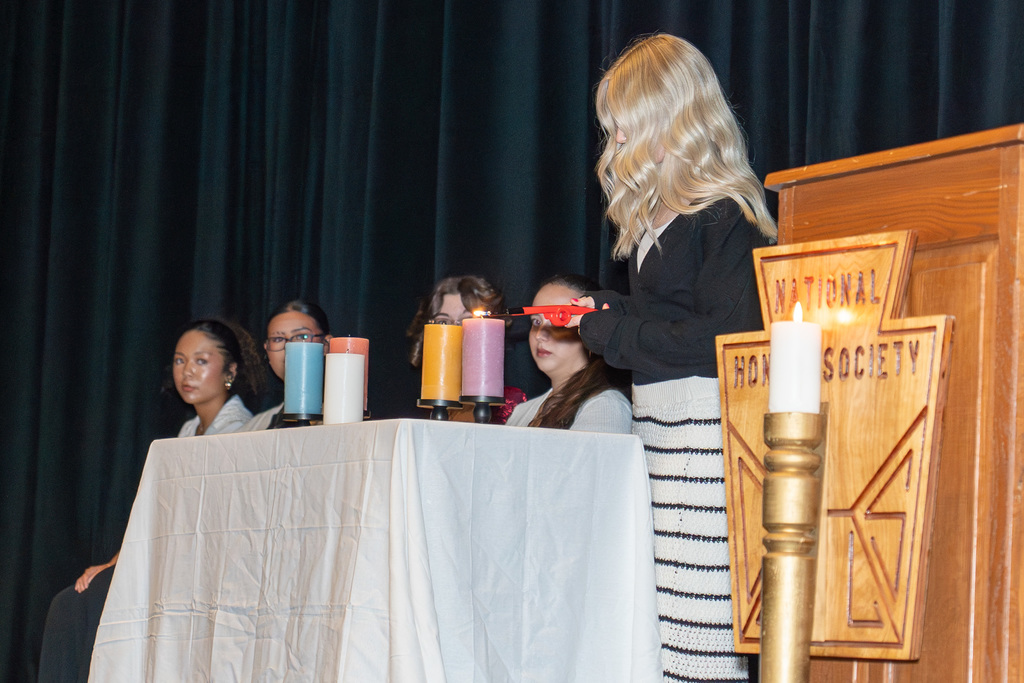 NHS inducation ceremony at Waynesville High School November 2025