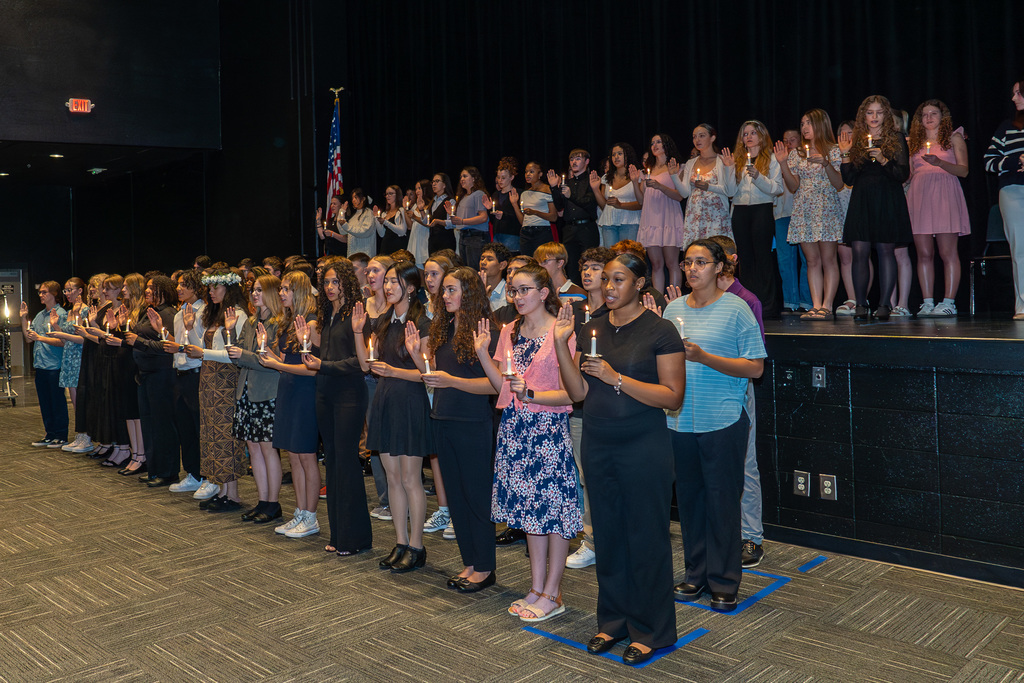 NHS inducation ceremony at Waynesville High School November 2025