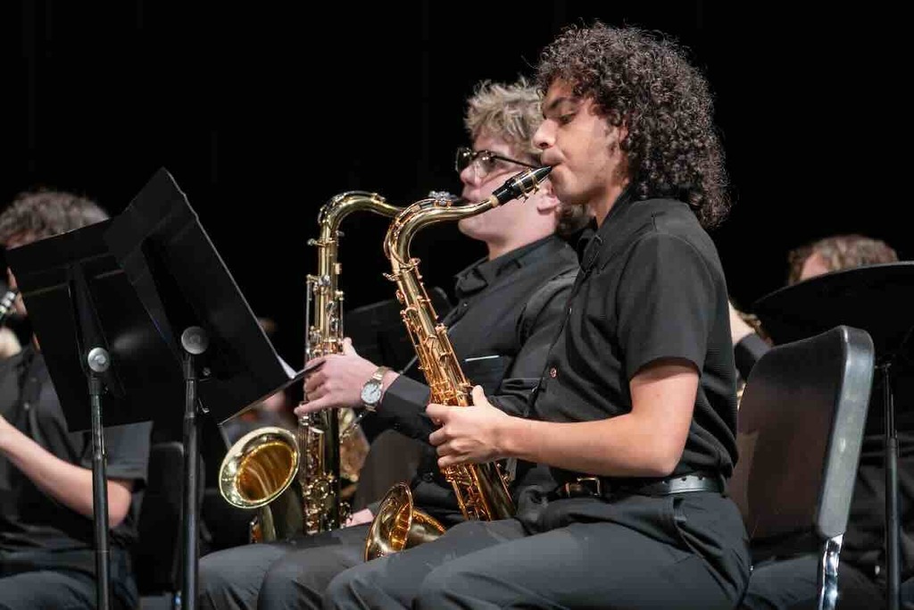 The Waynesville High School Music Department presented a concert to a packed house on Tuesday, Nov. 18, 2025, featuring the Jazz Band I and II, Concert Band, Symphonic Band and Wind Ensemble. The band is under the direction of Jared Sabatasso and assistant directors Chance Inman, Brady Perkins and Andrew Tiefenbrunn.