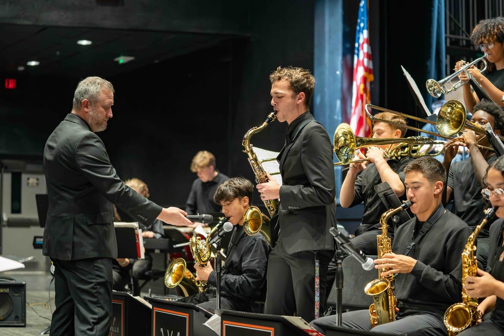 The Waynesville High School Music Department presented a concert to a packed house on Tuesday, Nov. 18, 2025, featuring the Jazz Band I and II, Concert Band, Symphonic Band and Wind Ensemble. The band is under the direction of Jared Sabatasso and assistant directors Chance Inman, Brady Perkins and Andrew Tiefenbrunn.