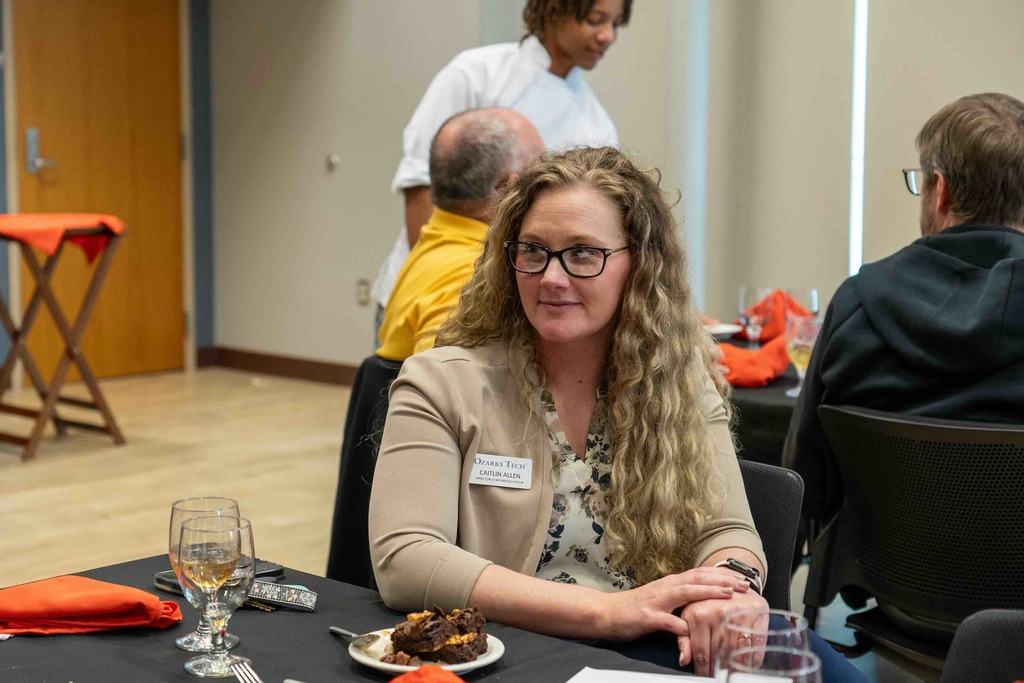 The Waynesville Career Center hosted the Missouri Association of Secondary School Principals fall meeting on Nov. 19, 2025.  WCC Director Sam Callis provided area administrators with a tour of the facilities and WCC culinary arts students planned, prepared and served a meal under the direction of Jon Dye, their instructor.  Danielle Padilla, Trinity Bennett, Brelan Liggins and Joshulynn Shipp served the meal, which began with a mixed green salad, topped with pears, feta cheese and dry cranberries in a cranberry vinaigrette. The entree included a cast iron roasted chicken breast, served over cheese tortellini and roast butternut squash, broccoli and green beans.  Dessert was a chocolate chunk brownie with pumpkin filling, cinnamon spiced ice cream with sea salt caramel sauce and candied pecans.