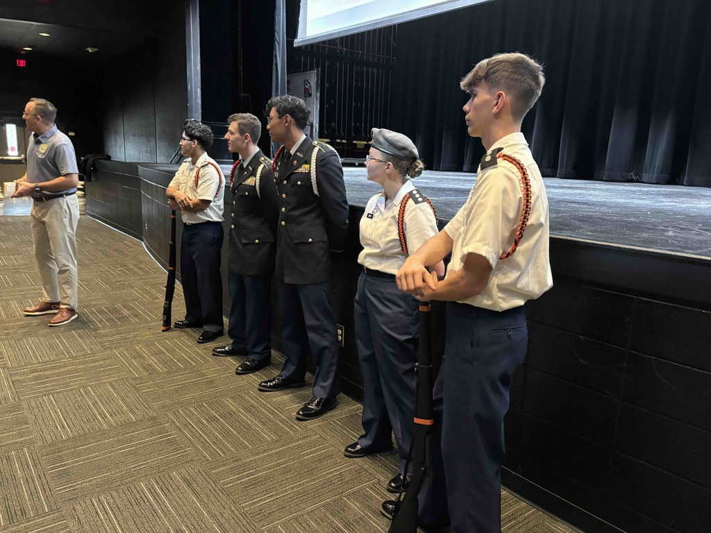 On Nov. 20, 2025, St. Robert Mayor James Breckenridge presented commemorative coins to the Waynesville JROTC Color Guard cadets who participated in the Veterans Day Parade on Nov. 11, 2025. The cadets were as follows  Right Guard- Cadet SGM Aiden Rivera National Colors- Cadet LTC Kaden Crone Missouri State Flag- Cadet Major David Boyd JROTC Battalion Colors- Cadet Captain Addison Smith Left Guard- Cadet Captain Aubrey Ellison