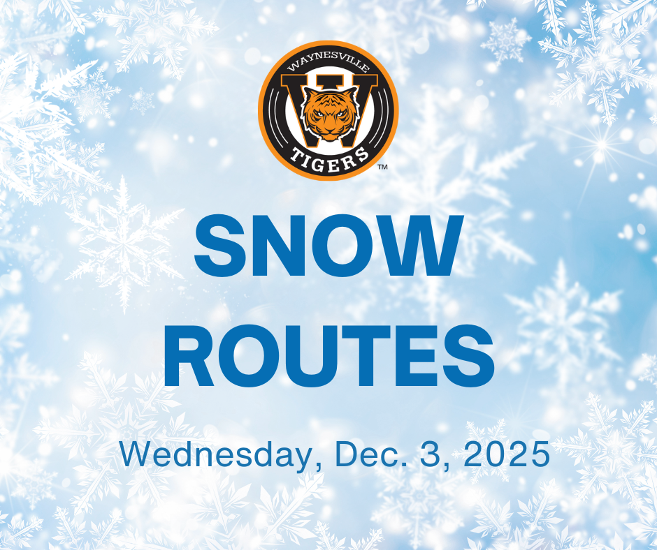 Red:  The Waynesville R-VI School District will be in session, but buses will be running snow routes on Wednesday, Dec. 3, 2025. When the district runs snow routes in the morning, it will run snow routes in the afternoon. 