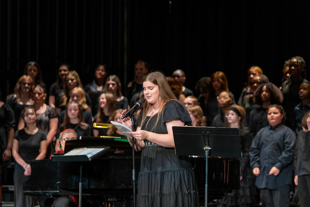 The Waynesville Middle School choir held their Winter Concert on Dec.2, 2025, in the Waynesville High School Auditorium.