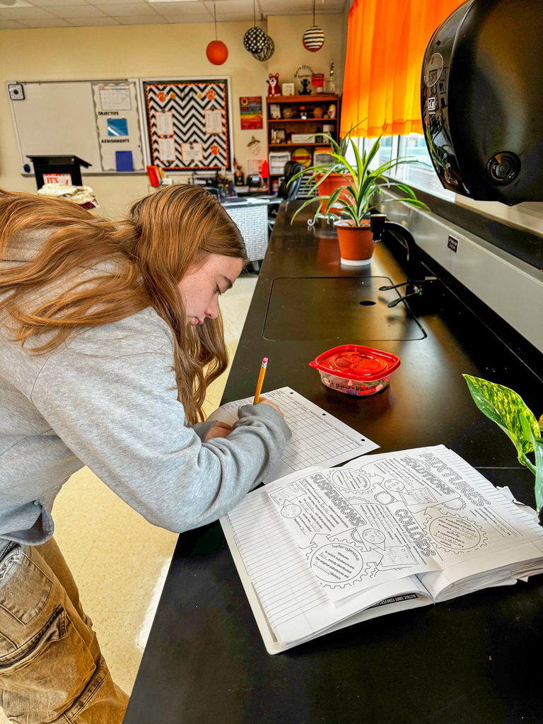 To review their learning standards, 8th graders rotated through stations, tackling questions that pushed them to sort and classify items like true scientists in Kelly Jackson’s science class at Waynesville Middle School. Stations were filled with everyday items—an aluminum cube, an empty can, rusty metal, baking soda, fruit, gelatin, cereal, pasta and beans, sand, sugar water, melted crayons, and even air trapped in a balloon. At each stop, they answered questions such as: · Is it a metal, substance or mixture? How do you know? · Is it heterogeneous or homogeneous? · Is it an element or compound? · What variations make this easily categorized? · How is a colloid different from a suspension? This hands-on learning turned simple objects into a real-world learning experience.