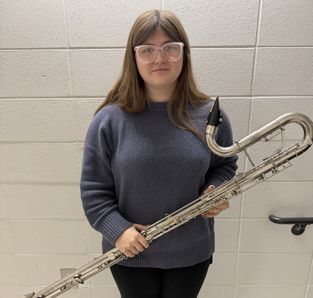 Four of the 16 Waynesville High School students who auditioned for the 2026 All-State Band earned honors at Hickman High School on Dec 6, 2025. “We are proud of these young musicians and their accomplishments,” said Director of Bands Jared Sabatasso. “Their drive and dedication attributes to the success of the entire band program here at Waynesville.” Those recognized were as follows: Kayden Wass (trombone) was selected to the 2026 Missouri All-State Band and will practice and perform with the band during our annual Missouri Music Educators Conference Jan. 28-31, 2026. Landon Boswell (tuba), Sarah Pierce (contra clarinet), and Chloe Williams (alto clarinet), were named to the Missouri All-State Honorable Mention Band.