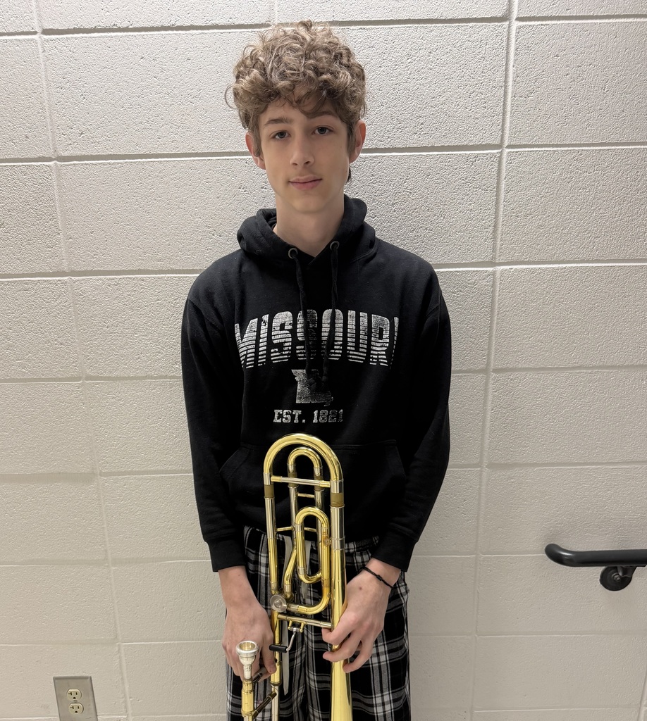 Four of the 16 Waynesville High School students who auditioned for the 2026 All-State Band earned honors at Hickman High School on Dec 6, 2025. “We are proud of these young musicians and their accomplishments,” said Director of Bands Jared Sabatasso. “Their drive and dedication attributes to the success of the entire band program here at Waynesville.” Those recognized were as follows: Kayden Wass (trombone) was selected to the 2026 Missouri All-State Band and will practice and perform with the band during our annual Missouri Music Educators Conference Jan. 28-31, 2026. Landon Boswell (tuba), Sarah Pierce (contra clarinet), and Chloe Williams (alto clarinet), were named to the Missouri All-State Honorable Mention Band.