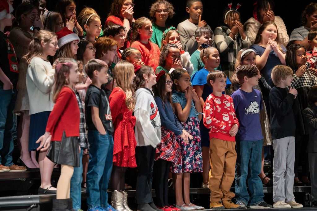 The VOICES honor choir for Waynesville R-VI students in 4th-6th grades performed on Dec. 8, 2025, at the Waynesville High School Auditorium.