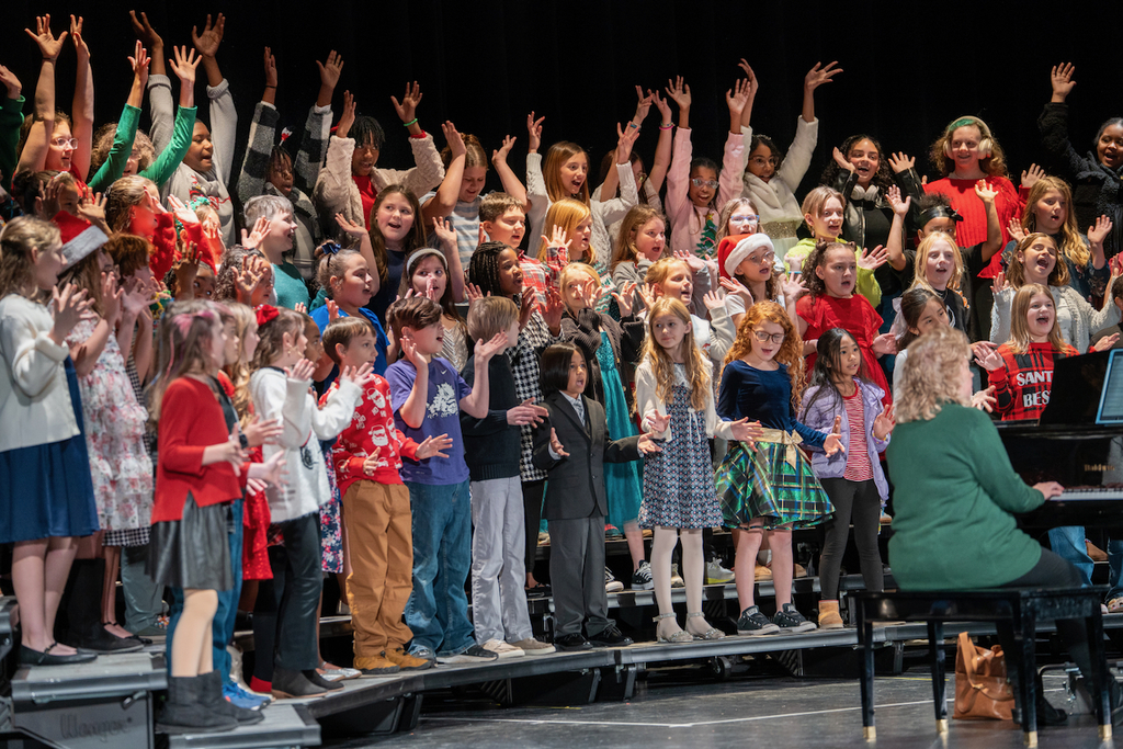 The VOICES honor choir for Waynesville R-VI students in 4th-6th grades performed on Dec. 8, 2025, at the Waynesville High School Auditorium.